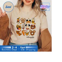 mickey mouse pumpkin drink, disney fall vibes shirt, disneyland autumn vacation trip, disney halloween shirt,halloween p