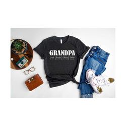 custom grandpa shirt, father's day shirt, grandpa shirt with grandkids name, gift for grandpa