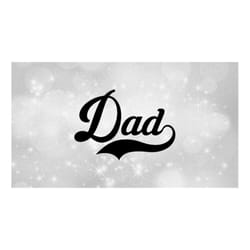 family clipart: word 'dad' in fancy script type with baseball style swoosh underline for dad daddy father - digital down