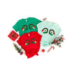 christmas wreath shirt, funny christmas shirt, christmas boobies, funny holiday tee, funny boobs shirt