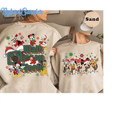 2-sided disney christmas walt disney world shirt, disneyland christmas shirt, disney trip shirt, disney very merry chris