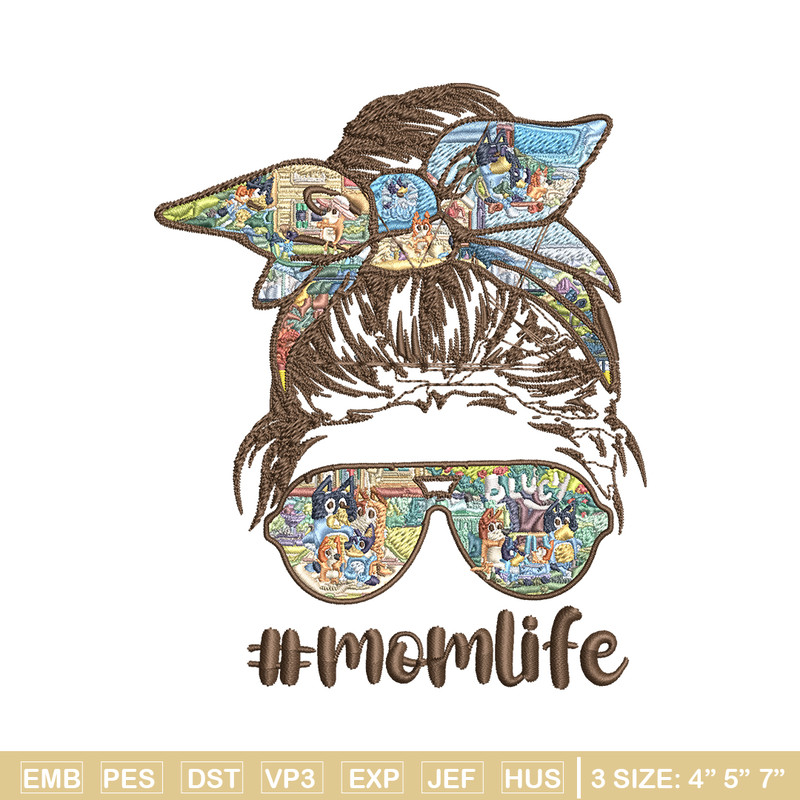 Bluey face girl Embroidery, Bluey cartoon Embroidery, Embroidery File, cartoon design, cartoon shirt, Digital download..jpg