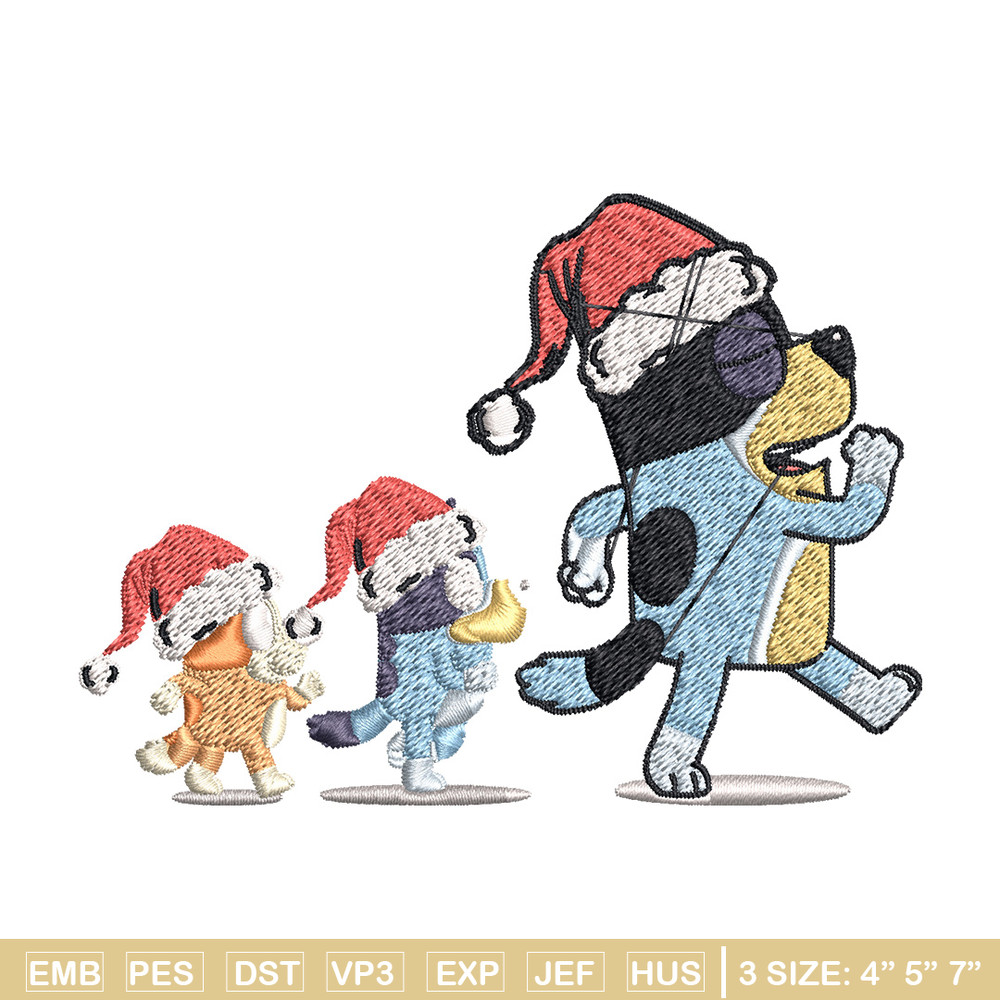 Bluey family Embroidery Design, Bluey Embroidery, Embroidery File, Brand Embroidery, Logo shirt, Digital download.jpg