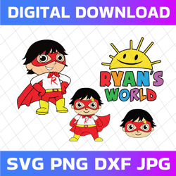ryans world characters png svg jpg digital downloads, birthday characters png, digital files, kids character svg