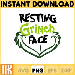 the grinch png, resting grinch face png, merry grinchmas christmas png