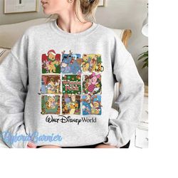 vintage winnie the pooh christmas sweatshirt, xmas pooh & friends walt disney world shirt, merry christmas 2023, disney
