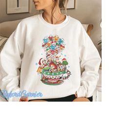 disney pixar toy story christmas teacup balloons sweatshirt, mickey ears toy story you've got a friend in me, disney chr