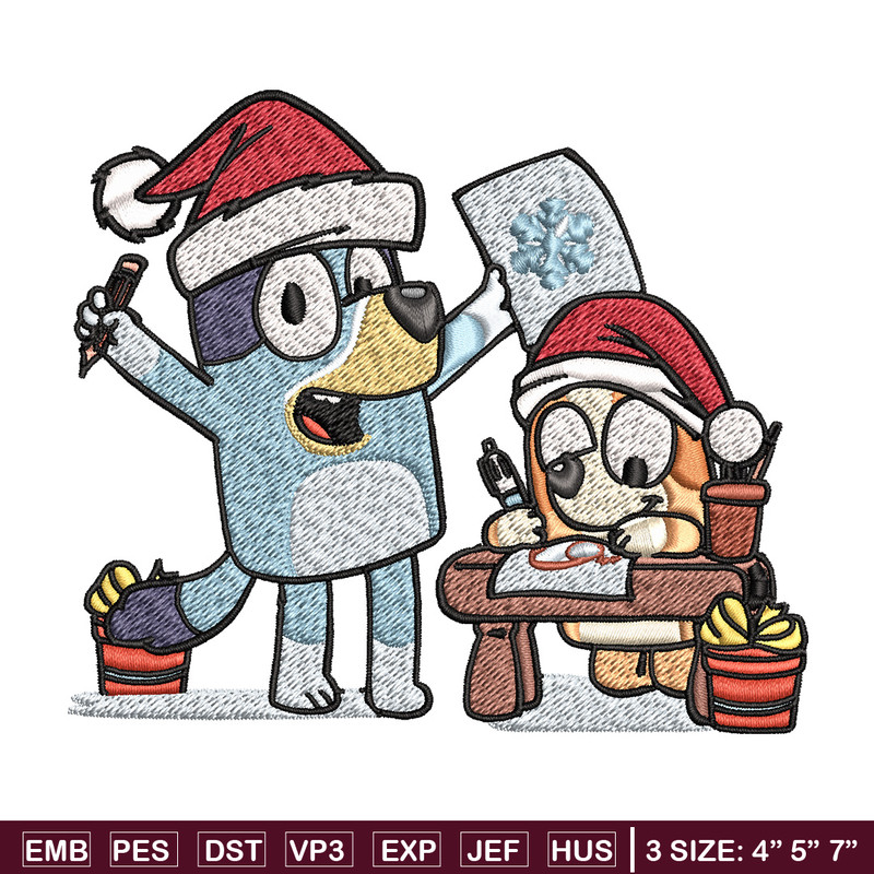 Bluey snow Embroidery Design, Bluey Embroidery, Embroidery File, Brand Embroidery, Logo shirt, Digital download.jpg