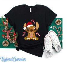 stitch christmas shirt, disney christmas shirt, gingerbread stitch christmas shirt, disney stitch shirt, gingerbread coo