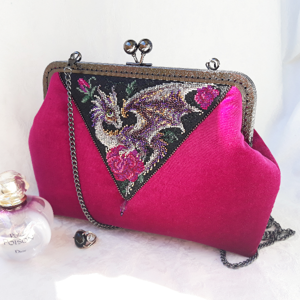 Exclusive designer dragon evening clutch bag new year symbol gift.jpg