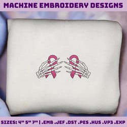 pink ribbon embroidery machine design, halloween spooky embroidery design, embroidery machine design, instant download