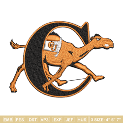 campbell fighting camels embroidery design, campbell fighting camels embroidery, sport embroidery, ncaa embroidery.