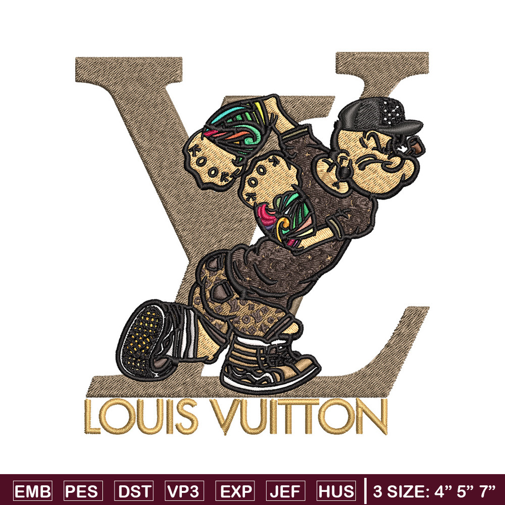 Cartoon man lv Embroidery Design, LV Embroidery, Embroidery File, Logo shirt, Sport Embroidery, Digital download.jpg