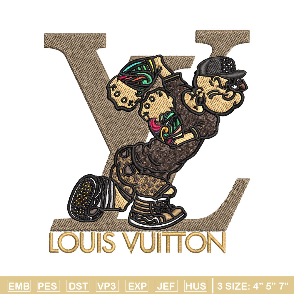 Cartoon man lv Embroidery Design, LV Embroidery, Embroidery File, Logo shirt, Sport Embroidery, Digital download.jpg