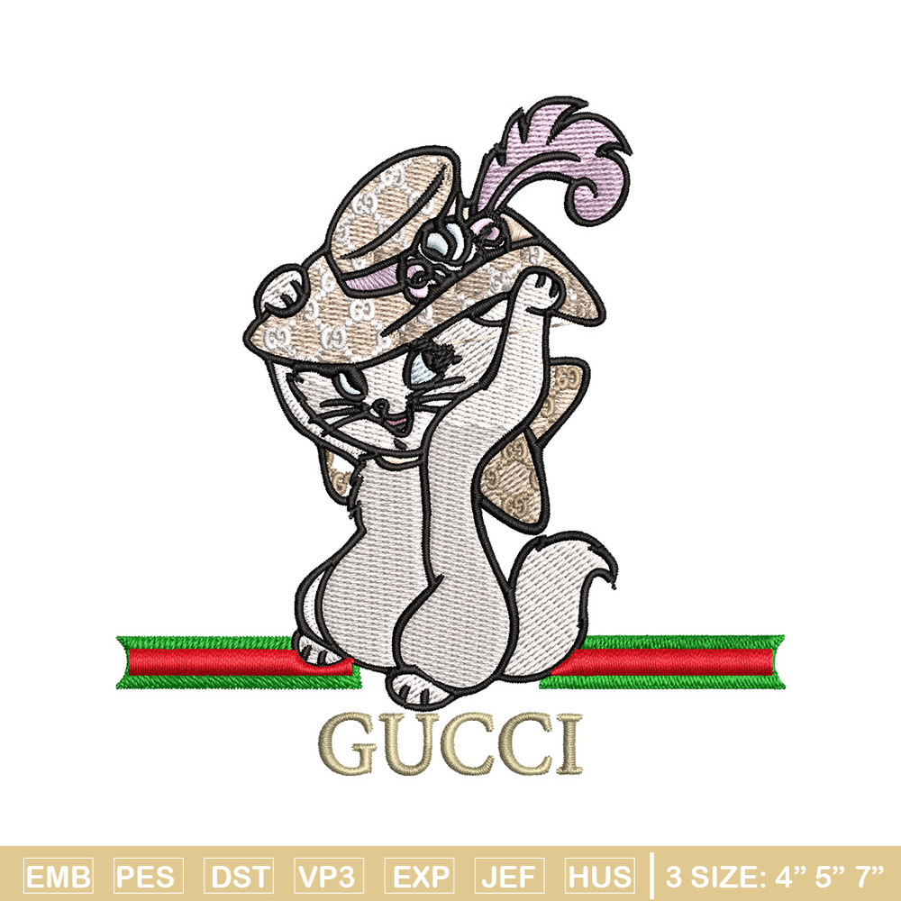 Cat cartoon gucci Embroidery Design, Gucci Embroidery, Embroidery File, Logo shirt, Sport Embroidery, Digital download..jpg