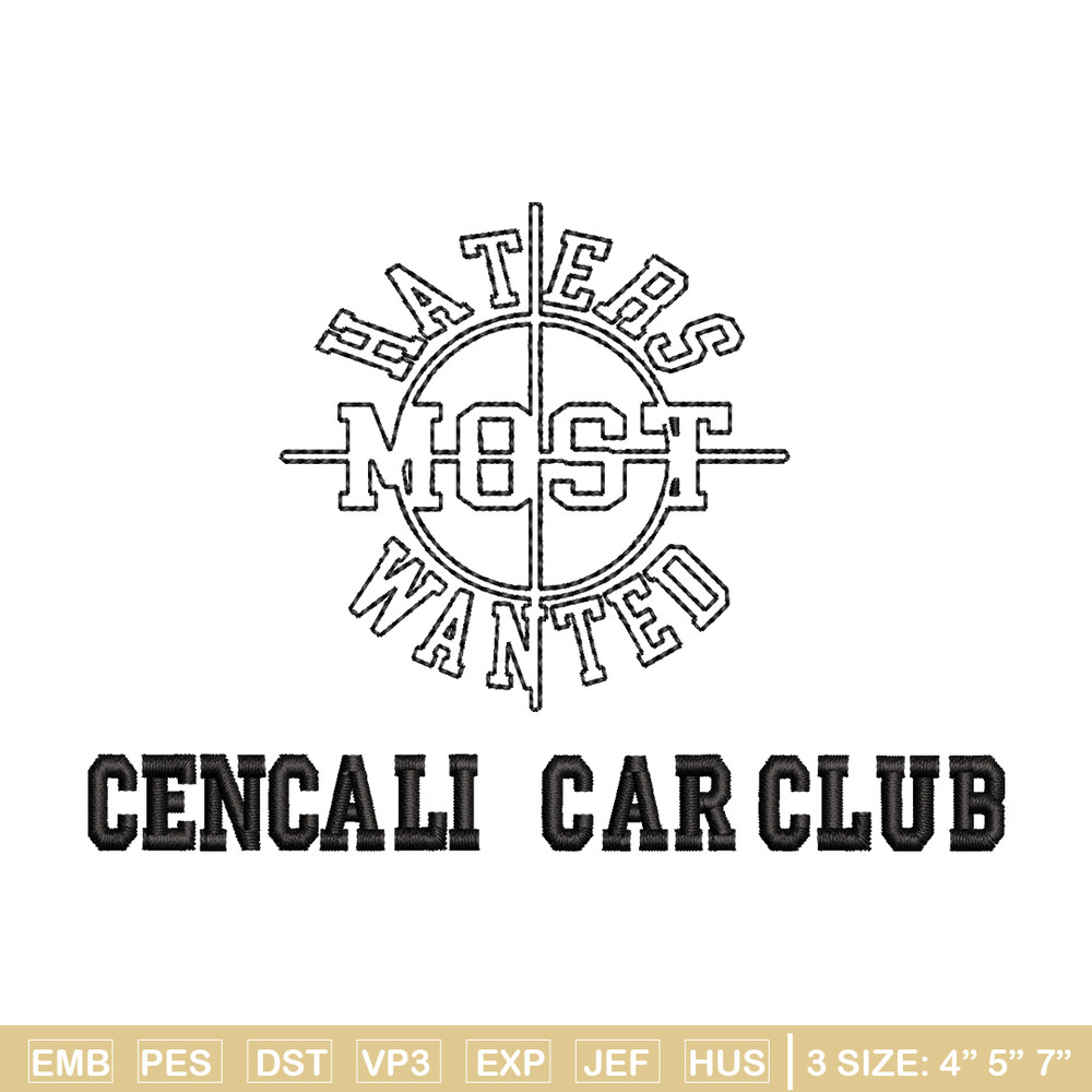 Cencali car club embroidery design, Cencali car club embroidery, logo design, embroidery file, Digital download..jpg