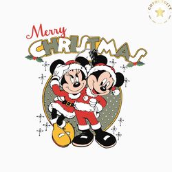 disneyland merry christmas mickey and minnie svg file