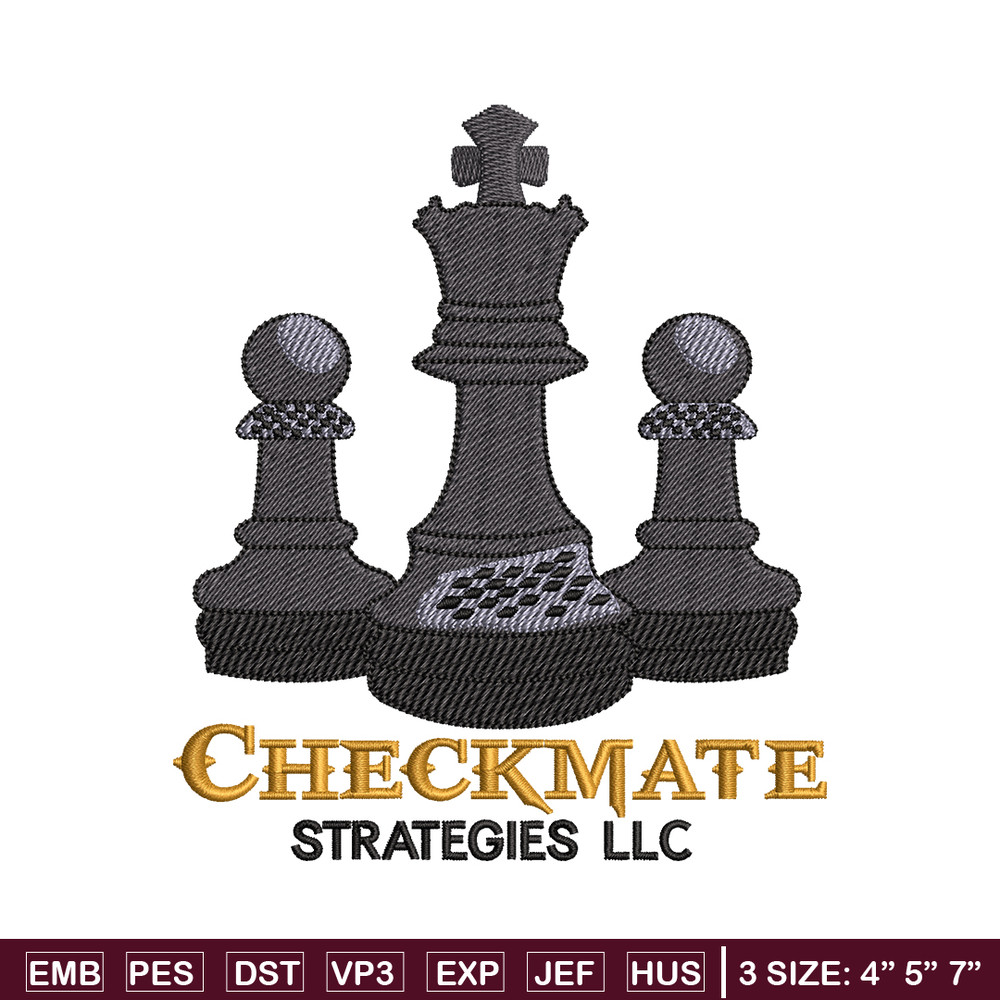 Checkmate Logo embroidery design, Checkmate Logo embroidery, embroidery file, logo design, logo shirt, Digital download.jpg