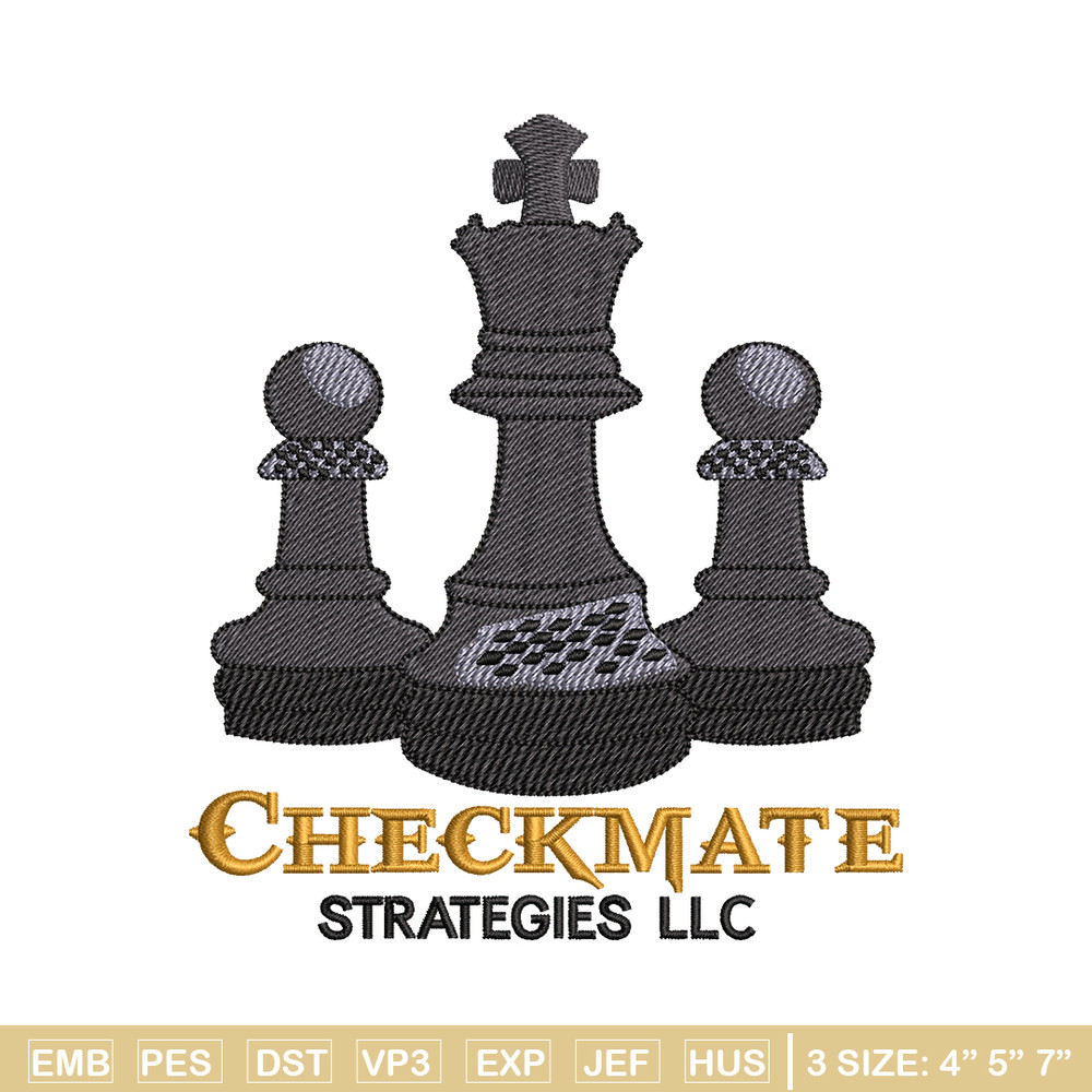 Checkmate Logo embroidery design, Checkmate Logo embroidery, embroidery file, logo design, logo shirt, Digital download.jpg