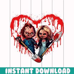 chucky and tiffany true love halloween couple png download