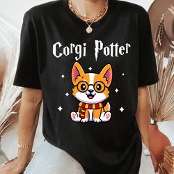 corgi potter tshirt, corgi lovers shirt, cute puppy shirt, puppy tee, dog lover gift, dog lover shirt, dog owner shirt,