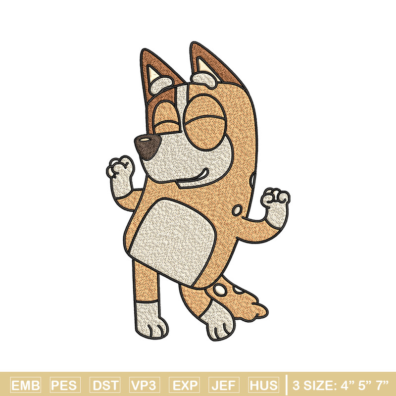 Chilli Heeler Embroidery, Bluey cartoon Embroidery, Embroidery File, cartoon design, cartoon shirt, Digital download..jpg