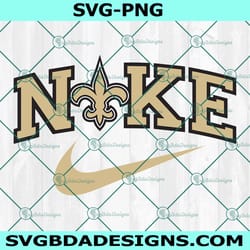 nike new orleans saints svg, new orleans saints logo svg, nfl football svg, nfl inspire logo nike svg, football team