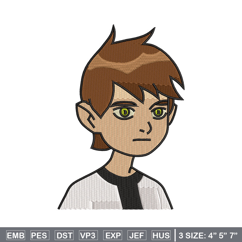 Ben Tennyson embroidery design, Benten embroidery, cartoon design, embroidery file, logo shirt, Digital download..jpg