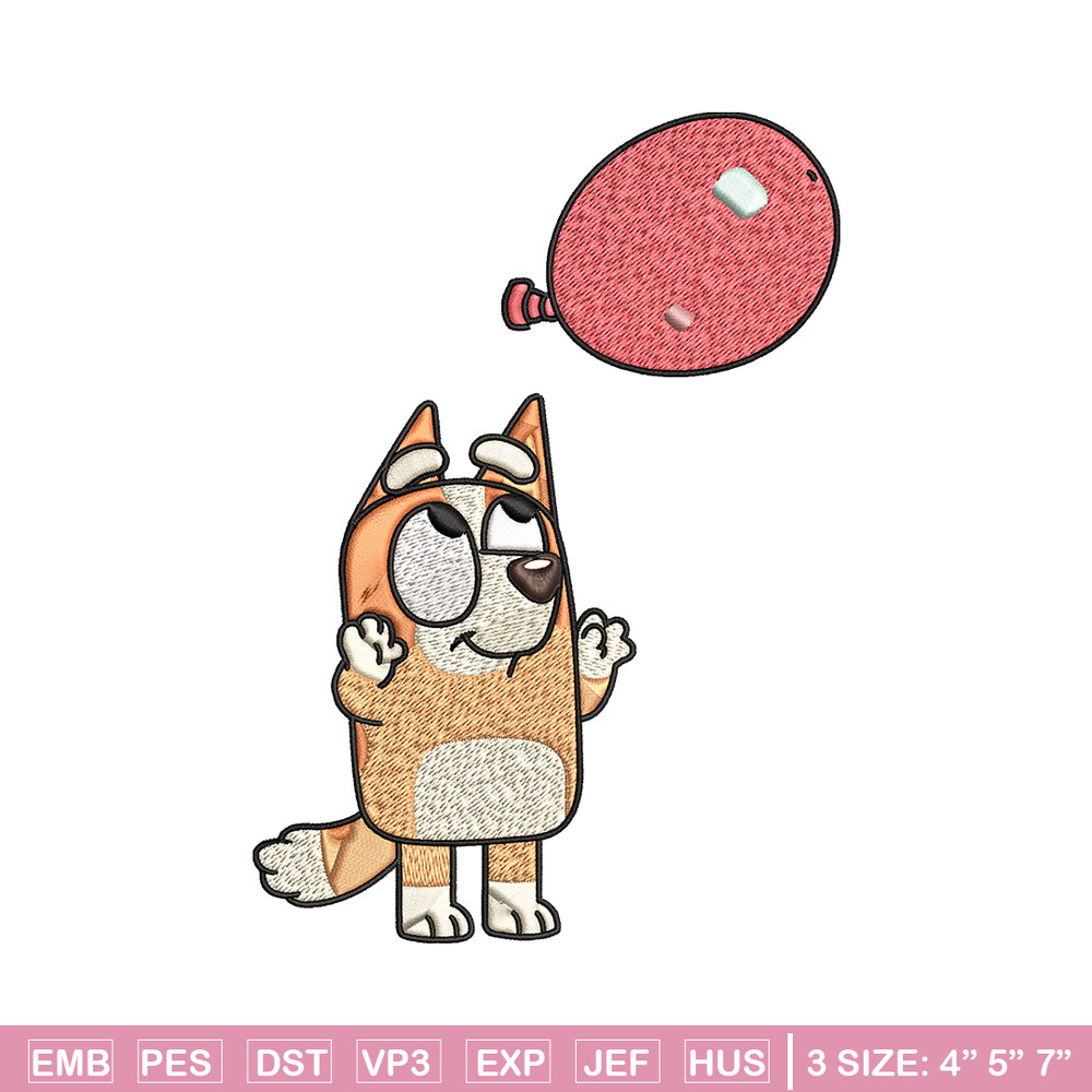 Bingo Heeler Balloon Embroidery, Bingo Heeler Cartoon Embroidery, Disney Embroidery, Embroidery File, digital download..jpg