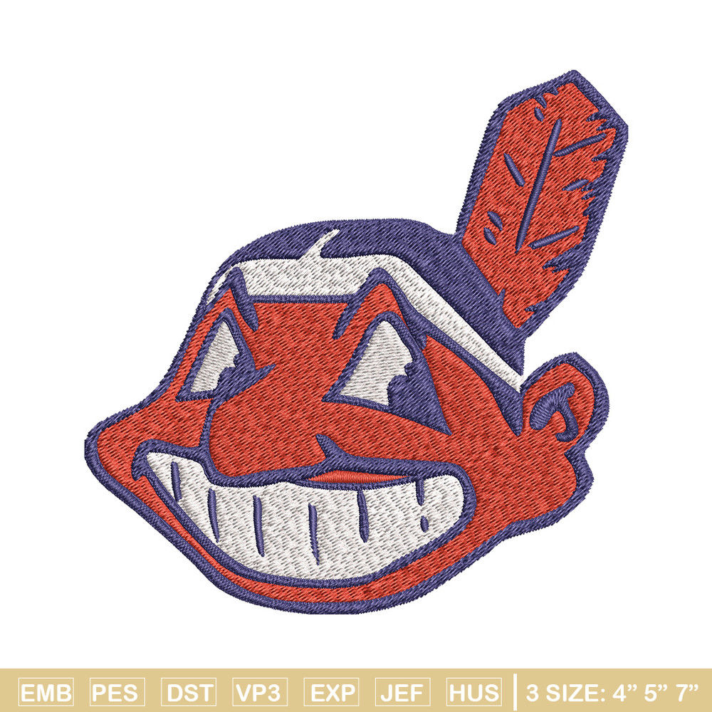 Cleveland Indians Embroidery, MLB Embroidery, Sport embroidery, Logo Embroidery, MLB Embroidery design.jpg