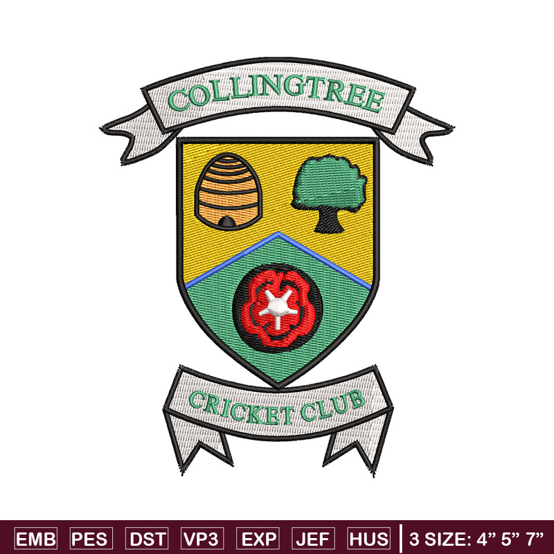 Collingtree Cricket embroidery design, Collingtree Cricket embroidery, logo design, embroidery file, Digital download.jpg