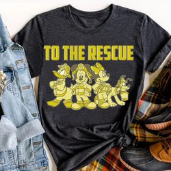 disney mickey and friends firefighters to the rescue, disneyland family matching shirt, magic kingdom tee, wdw epcot the