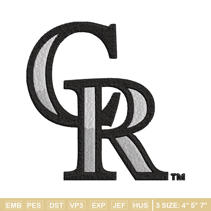 Colorado Rockies logo Embroidery, MLB Embroidery, Sport embroidery, Logo Embroidery, MLB Embroidery design.jpg