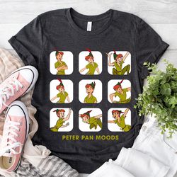 disney peter pan moods box up funny, disney family matching shirt, walt disney world, disneyland trip outfits