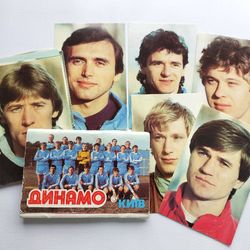 Lot vintage postcards Dynamo Kyiv USSR 1986 Football Soccer