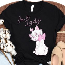 disney the aristocats marie im a lady text shirt, disney family matching shirt, walt disney world shirt, disneyland trip