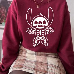 disney stitch halloween skeleton tshirt, disney stitch halloween pumpkin shirt, disneyland halloween mickey not so scary