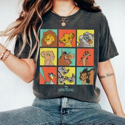 disney the lion king character retro 90s tshirt, mufasa simba timon pumbaa rafiki, disneyland family matching shirts, wa
