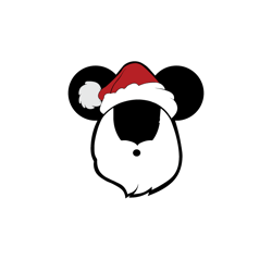 mickey head santa png, mickey christmas png, mickey minnie mouse png, disney christmas png, digital download-1