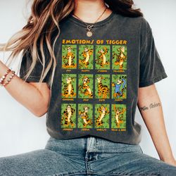 disney winnie the pooh emotions of tigger funny box up, disney family matching shirt, walt disney world, disneyland trip