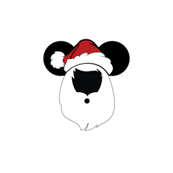 mickey head santa png, mickey christmas png, mickey minnie mouse png, disney christmas png, digital download-2