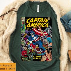 marvel captain america avengers comic cover graphic tshirt, marvel disneyland family matching shirts, disney birthday ad