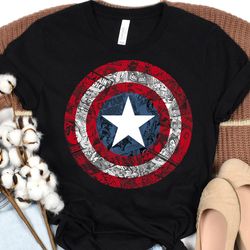 marvel captain america avengers shield vintage retro comic tshirt, disneyland family matching shirt, marvel comic shirt,