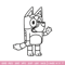Bluey Coloring Pages Embroidery, Bluey Embroidery, Embroidery File, cartoon design, logo shirt, Digital download..jpg