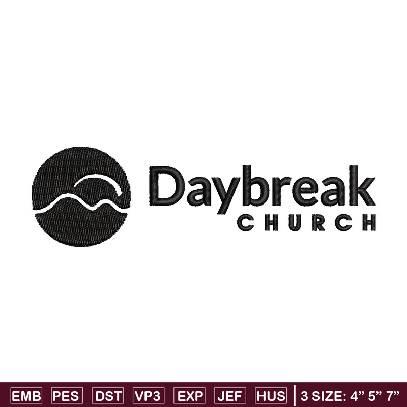 Daybreak Church logo embroidery design, Logo embroidery, embroidery file, logo design, logo shirt, Digital download..jpg