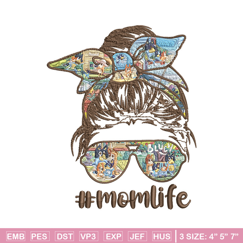 Bluey face girl Embroidery, Bluey cartoon Embroidery, Embroidery File, cartoon design, cartoon shirt, Digital download..jpg