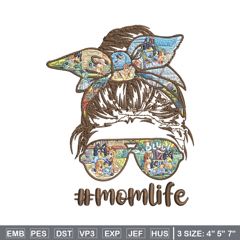 Bluey face girl Embroidery, Bluey cartoon Embroidery, Embroidery File, cartoon design, cartoon shirt, Digital download..jpg