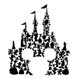 mickey mouse castle silhouette png, mickey christmas png, mickey christmas png, disney png, cut file, instant download-2