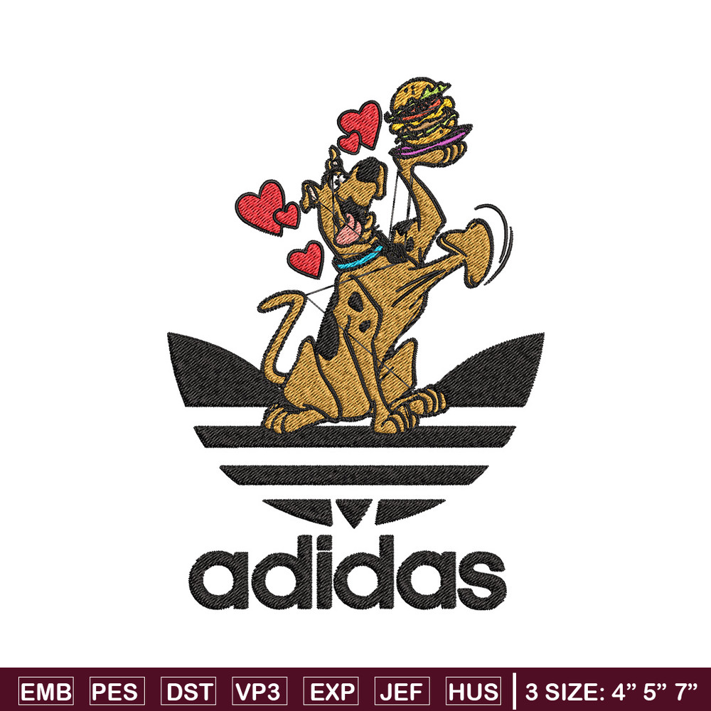 Dog love adidas Embroidery Design, Adidas Embroidery, Embroidery File, Brand Embroidery, Logo shirt, Digital download.jpg
