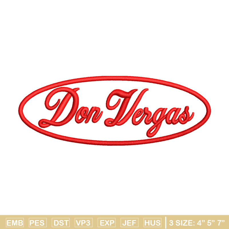 Don Vergas Logo embroidery design, Logo embroidery, embroidery file, animal design, logo shirt, Digital download..jpg
